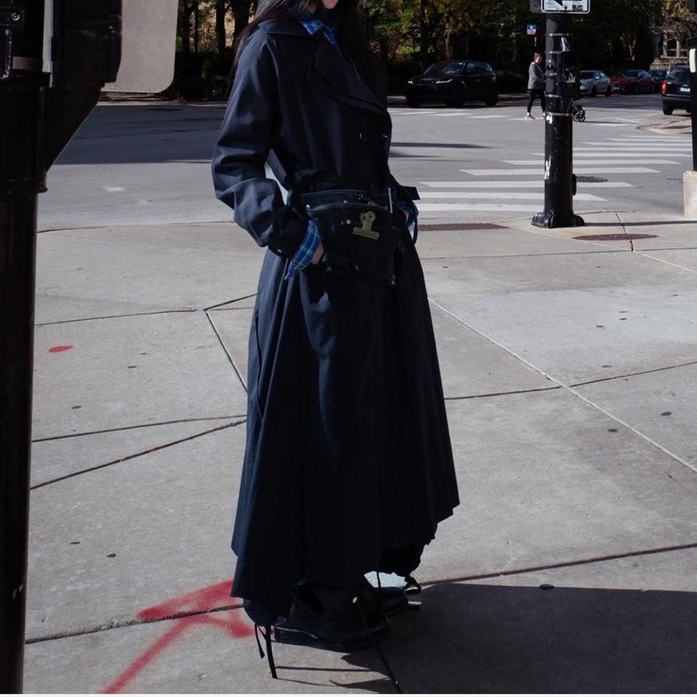 Subtle Luxury Navy Maxi Coat